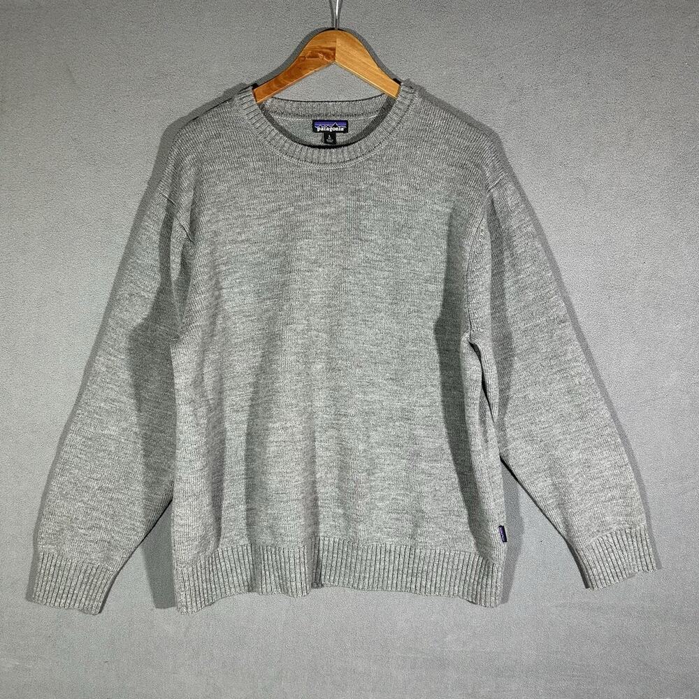 Patagonia Merino Wool Crewneck Mens L Forge Grey 50525 Merino Wool Sweater